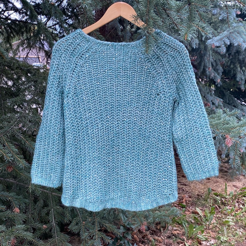 Anthropologie Seafoam Knit Sparkle Sweater - Picture 13 of 16
